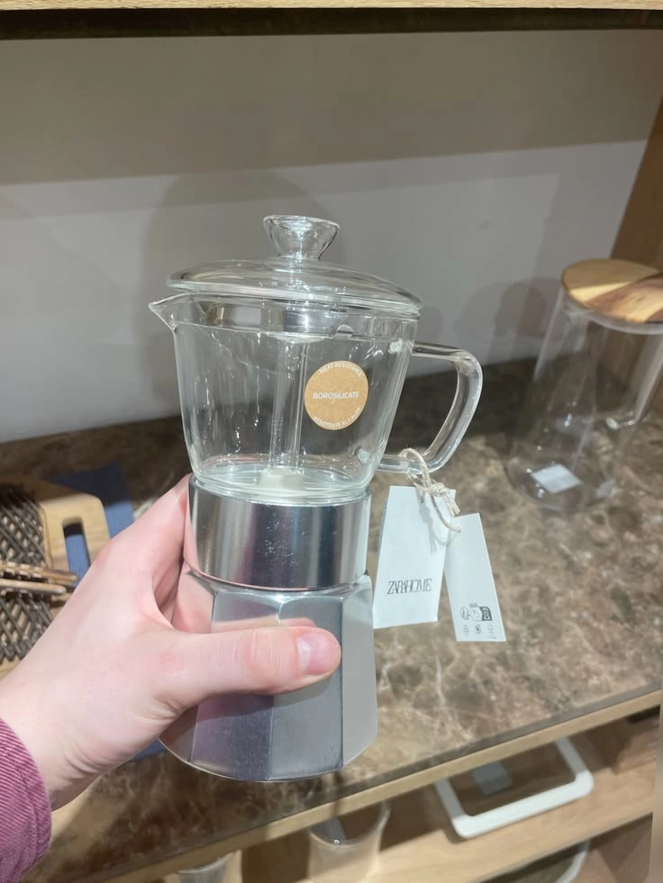 Photo of a glass moka pot from Zara