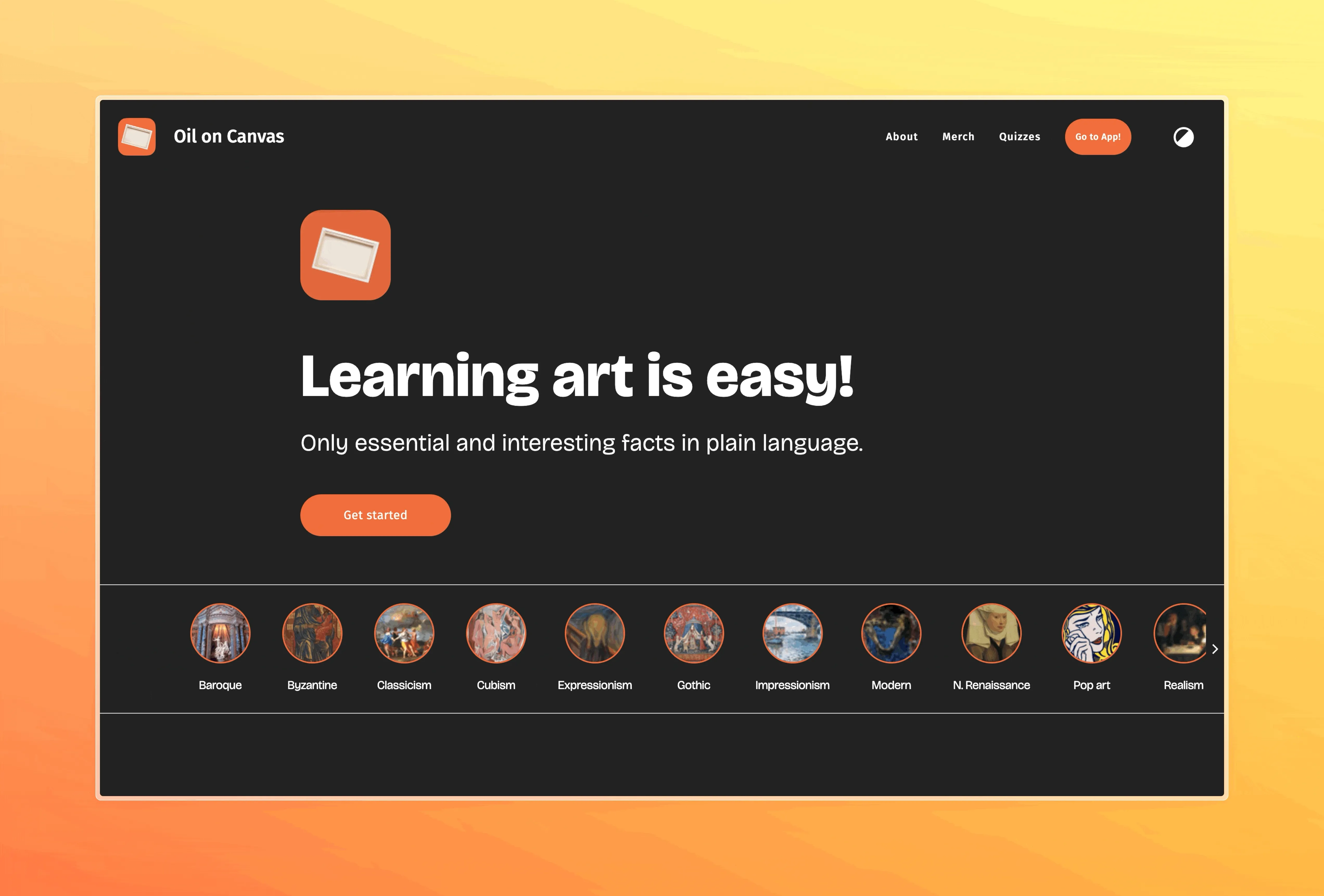Animation of different pages on the brand website: main page, quiz page, quiz result, map of places featuring on a quiz