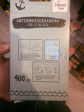 German disposable underwater film camera!